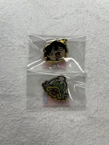 와샤가나 TV 캐릭터 핀 배지 2개 세트