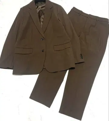 브라운 셋업 자켓 팬츠
