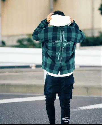 태국 더블 푸시 HALF ZIP SHIRTS GREEN
