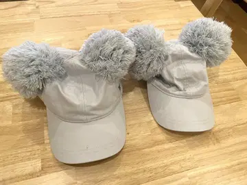 디즈니 미키 귀 모양 퍼 캡