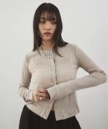 HANNE Sheer rib cardigan 시어 리브 가디건