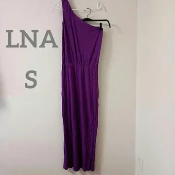 새상품급 롱 원피스 LNA 퍼플 슬리브리스 S 리조트 원피스