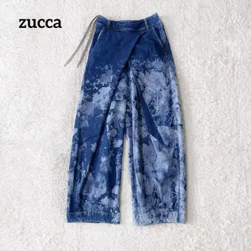 zucca 주카 25ss 레이저 블리치 데님 팬츠 인디고 염색 변형