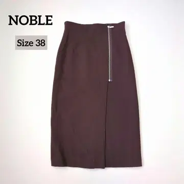 NOBLE 노블 버건디 사이드 지퍼 타이트 랩스커트 M