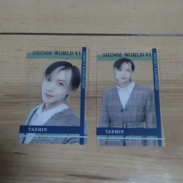 SHINee 태민 트레이딩 카드 클리어 포토카드 랜덤 2장 세트