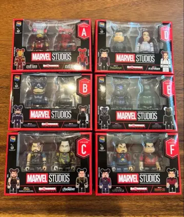 MARVEL 베어브릭 페어 박스 A부터 F상 세트 Happy 복권
