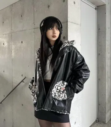 KsG 2way 레오파드 무늬 자켓