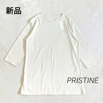 새상품 프리스틴 풀오버 7부 소매 오가닉 코튼