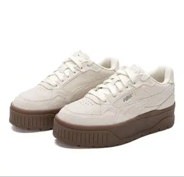 PUMA 통굽 스니커즈 카르멘 23.5cm 베이지