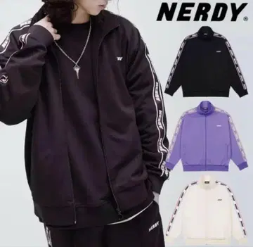 NERDY 블랙 집업 자켓