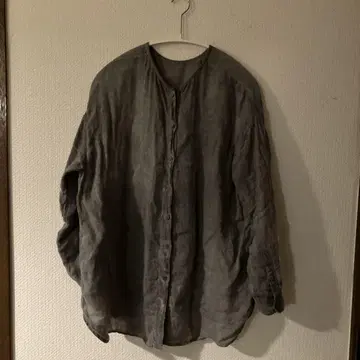 메종드소일 긴팔 린넨 블라우스 후염 인도산