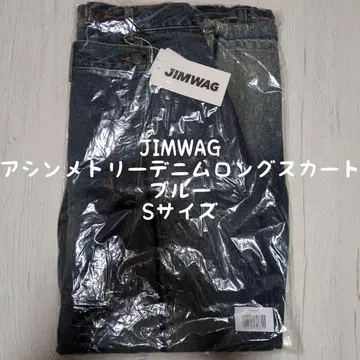 JIMWAG 비대칭 데님 롱 스커트 블루 S 사이즈