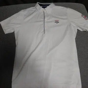 Callaway 화이트 피케 셔츠 LL 사이즈