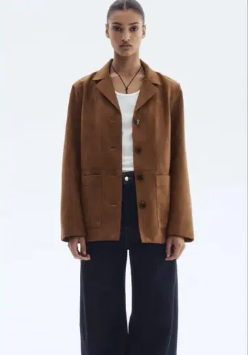 택 포함 새상품 H&M 스웨이드 자켓