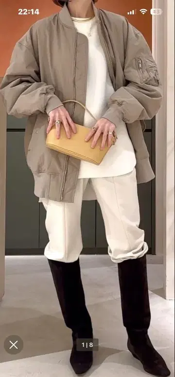 나일론 트윌 MA-1 베이지