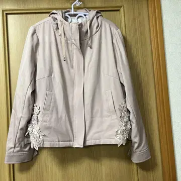 핑크 자수 마운틴 파카