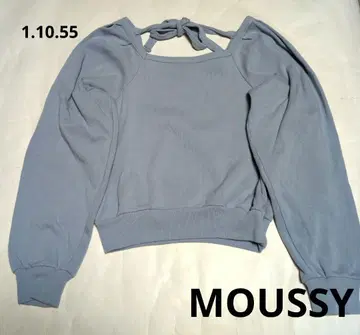 [ MOUSSY ] 프리 사이즈 탁한 블루 계열 컬러 티셔츠