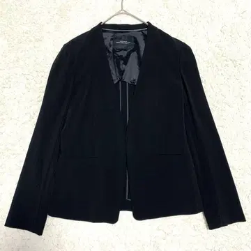 그린 라벨 릴랙싱 노카라 자켓 스트레치 워셔블 블랙