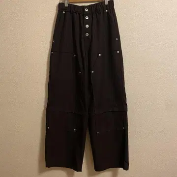 WISHFOREVER 2WAY DOUBLE KNEE WIDE SLACKS