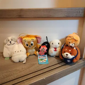 캐릭터 마스코트 봉제 인형 스트랩 7개 세트