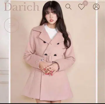 [새상품급] Darich 핑크 더블 브레스트 코트