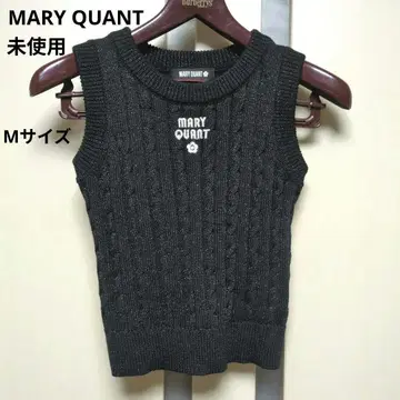 미사용 MARY QUANT 슬리브리스 니트