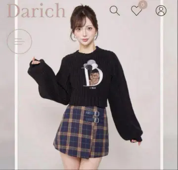 [ 새상품급 ] Darich B 로고 리브 스웨터