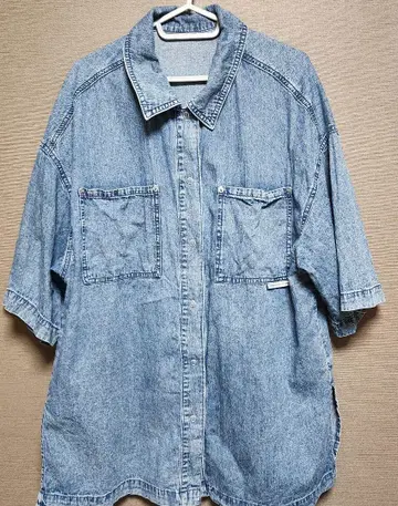 LEPSIM 데님 블루 오버 사이즈 셔츠 F 사이즈