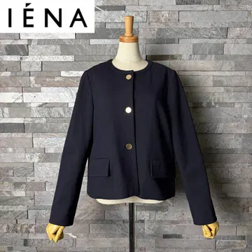 IENA 이에나 골드 버튼 분또 노카라 자켓 38