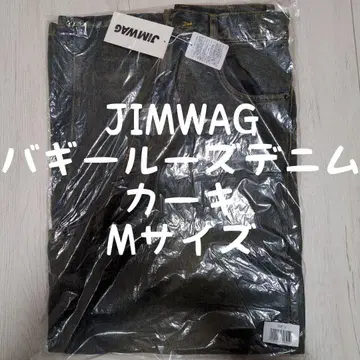 JIMWAG 배기 루즈 데님 카키 M 사이즈