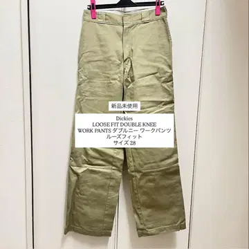 Dickies LOOSE FIT 더블니 워크 팬츠 루즈핏 카키