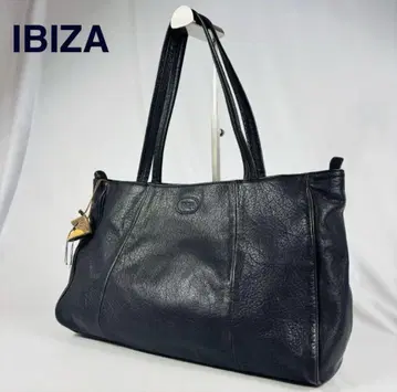 IBIZA 고품질 가죽 숄더 토트백 숄더백 A4 대응 블랙