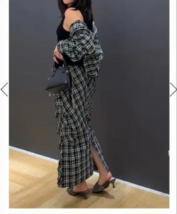 AZUL by moussy 아 줄 체크 셋업