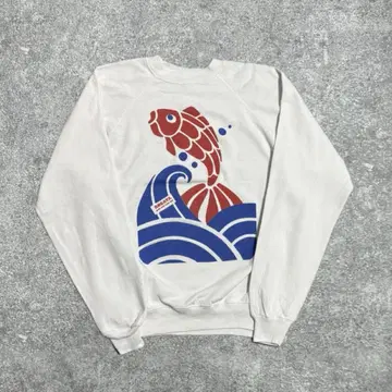 80s-90s Hanes USA제 아트 맨투맨 래글런 빈티지