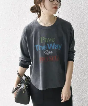 [ SHIPS any 별주 ] 라운드 헴 로고 롱 슬리브 TEE