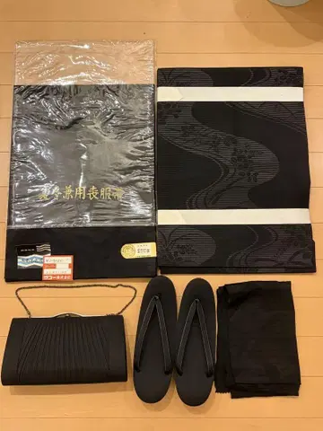 새상품 상복용 오비 2개, 오비 장식 천, 일본 의류용 백, 조리 세트