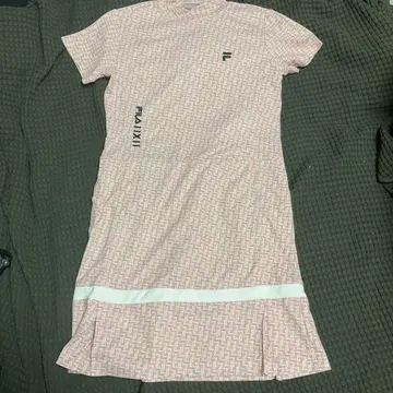 FILA 기하학 패턴 하이넥 원피스