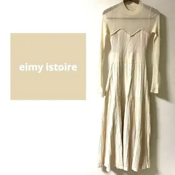 에이미 이스트 월 니트 롱 원피스 eimy istoire 화이트