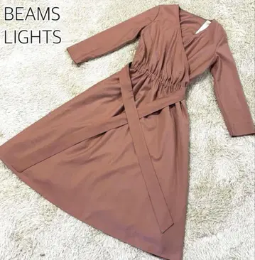 BEAMS LIGHTS 핑크 베이지 원피스