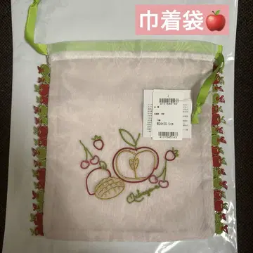 치카자와 레이스 복조리 후르츠 바스켓 잡화 애플 핑크 오간자