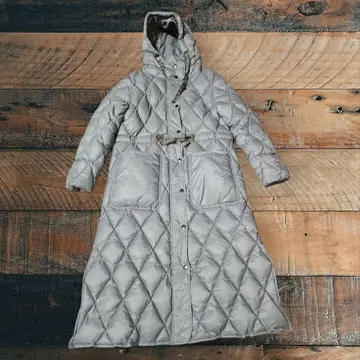 RUIRUE BOUTIQUE 다운 코트 롱 코트 후드 L 그레이