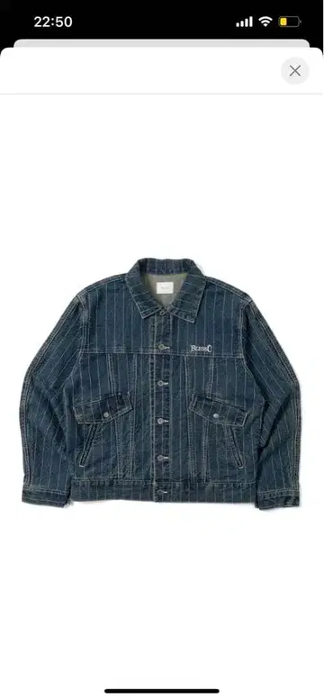 BLESS U 스트라이프 데님 자켓