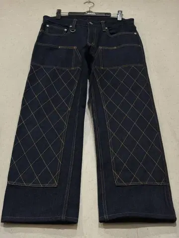 코지마 진스 KOJIMA GENES 더블니 데님 팬츠 다크 네이비 일본제