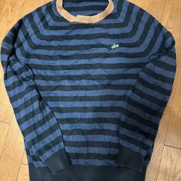 LACOSTE 스트라이프 스웨터 S 사이즈 네이비/블랙