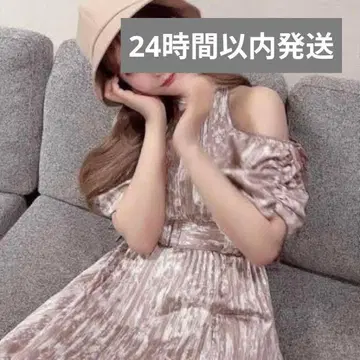 SNIDEL 2WAY 볼륨 슬리브 프린트 원피스 0 사이즈