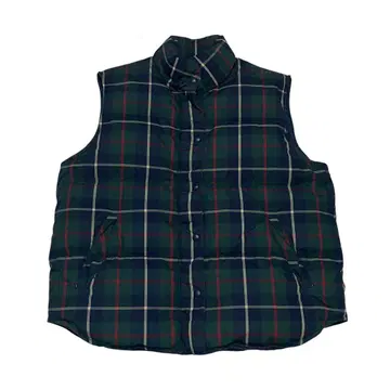 EDDIE BAUER/다운 베스트/XL/90s/구스 다운/체크