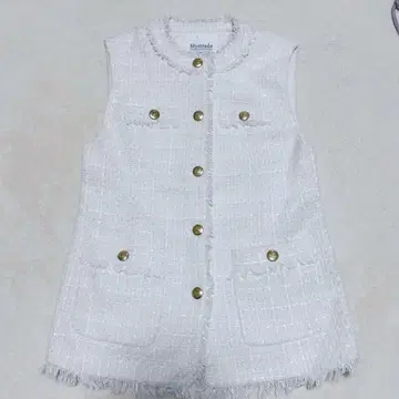 [ 마이 스트라다 ] 블레이드 트위드 베스트 트위드 베스트 화이트