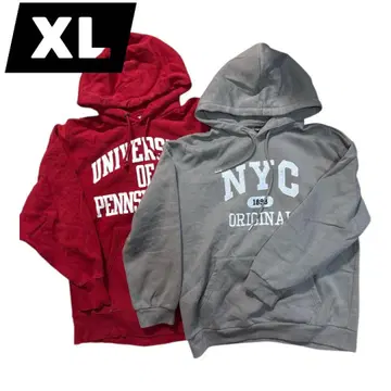 XL 빨간색 그레이 후드티 2세트