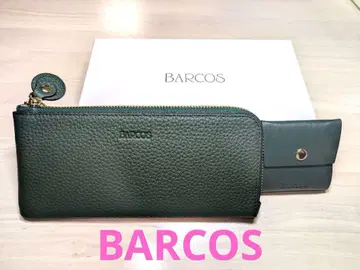 미사용 새상품급 BARCOS 시르코로 L자 지퍼 장지갑 코인 케이스 포함