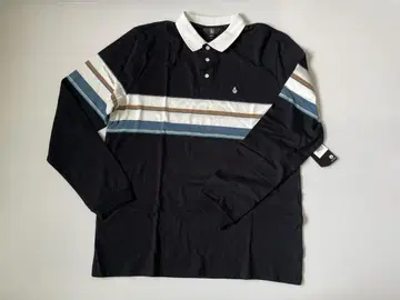 VOLCOM 스트라이프 패턴 긴팔 피케 셔츠